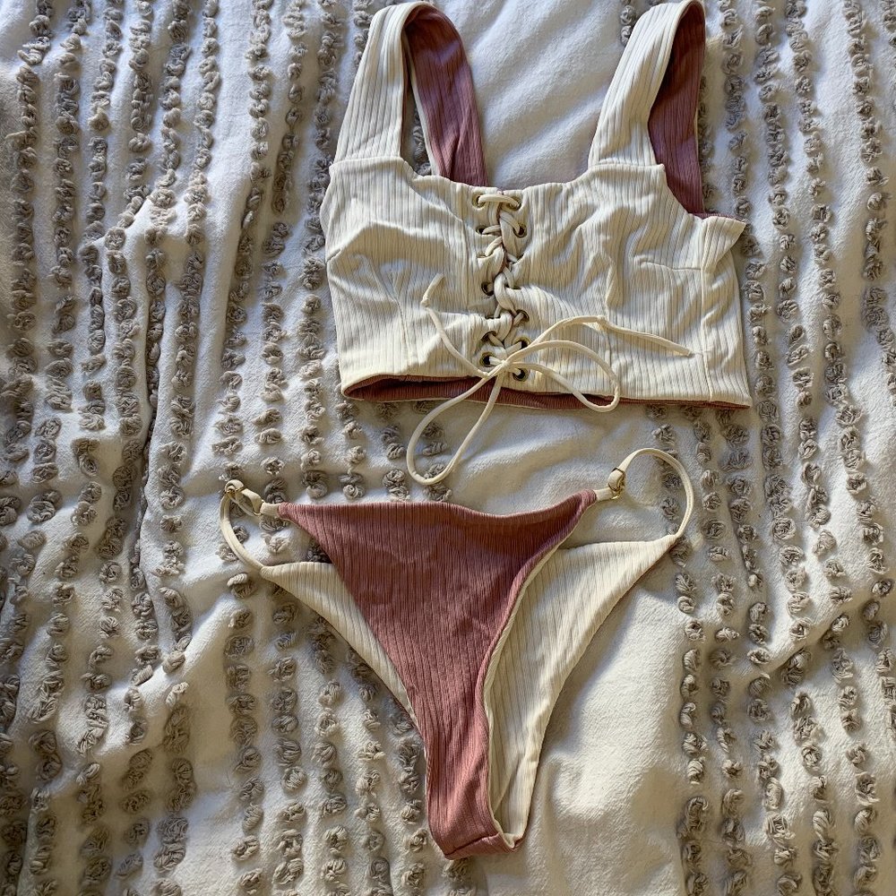 Reversible Bustier Corset Top Bikini